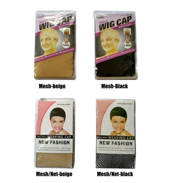 Mesh / Net Wig Cap Hat Nylon Stretch Elastic Snood 2Pcs