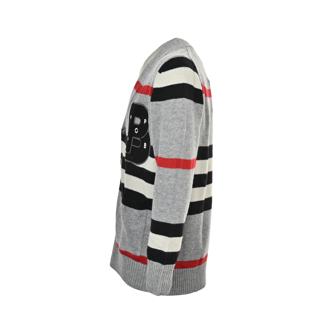 Burberry 24Fw Intarsia Collaboration Wool Cardigan