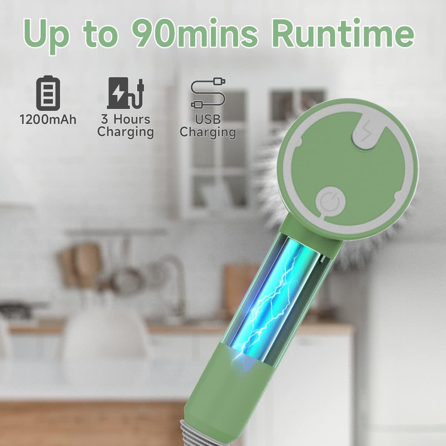 Green Electric Spin Scrubber
