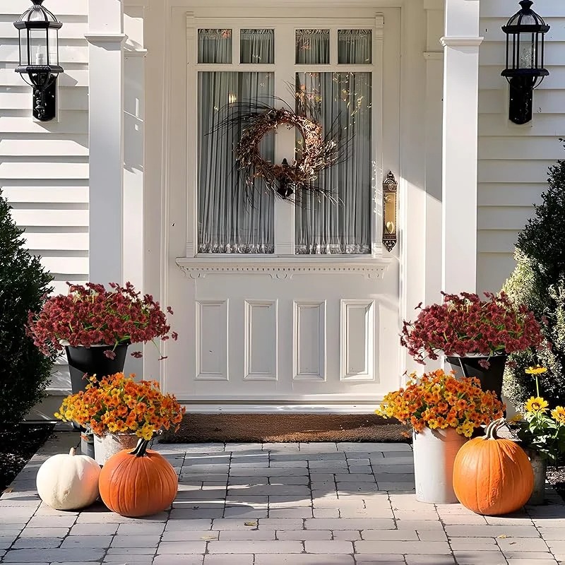 🔥On Sale🔥12 Bundles Artificial Fake Fall Plants Flowers