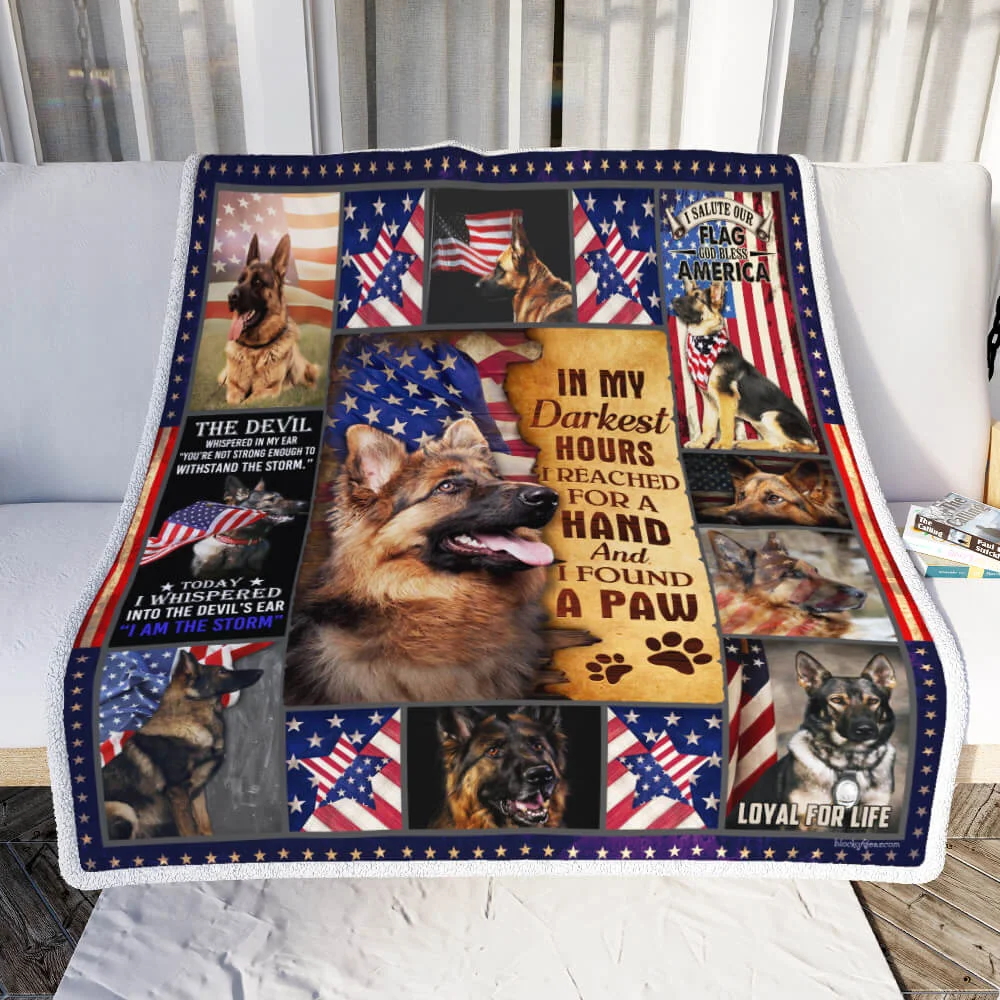 German Shepherd. Loyal For Life Sofa Throw Blanket