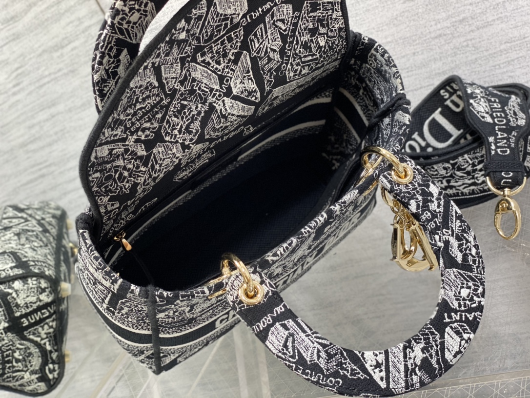 Dior CD Lady Embroidered Diana Bag 6605