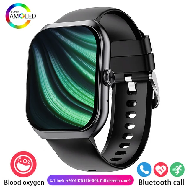2024 New 2.1-inch UHD Bluetooth Calling Smartwatch Watch 220mah battery capacity IP68 Professional waterproof for Android iOS