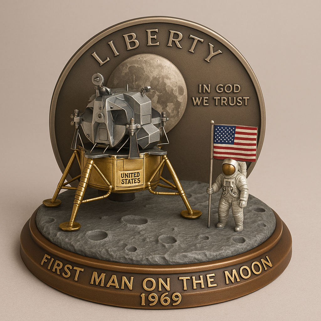 First Man on the Moon Commemorative Sculpture