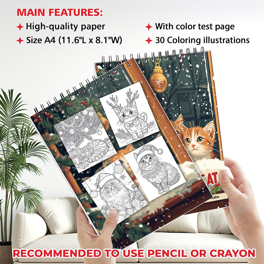 🎄CHRISTMAS ON SALE🔥Christmas Spiral Coloring Book