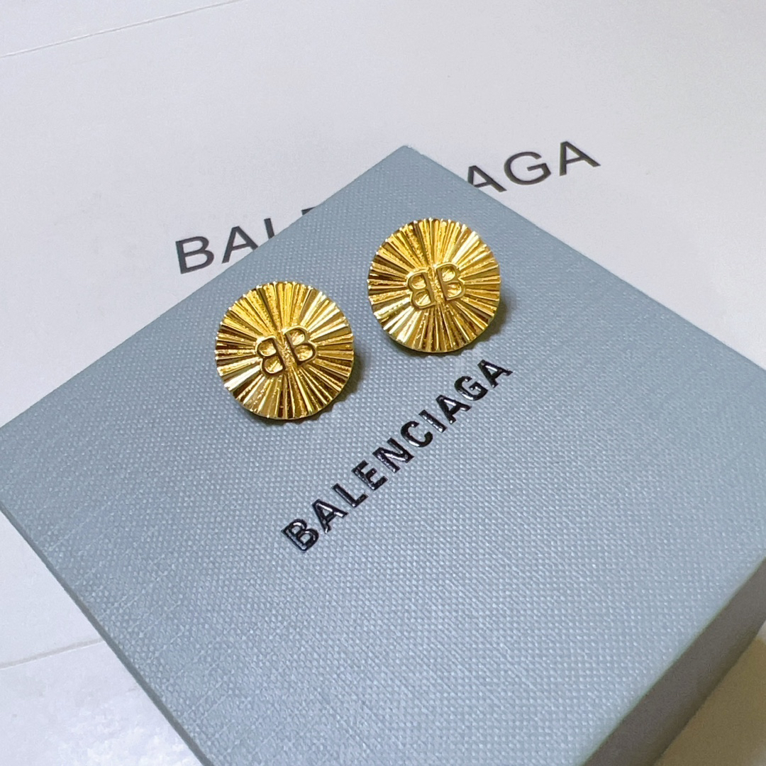 Balenciaga simple floral earrings