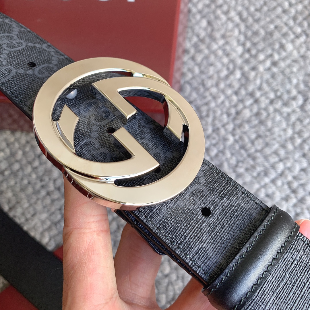 Gucci Marmont printed leather belt 4.0cm wide