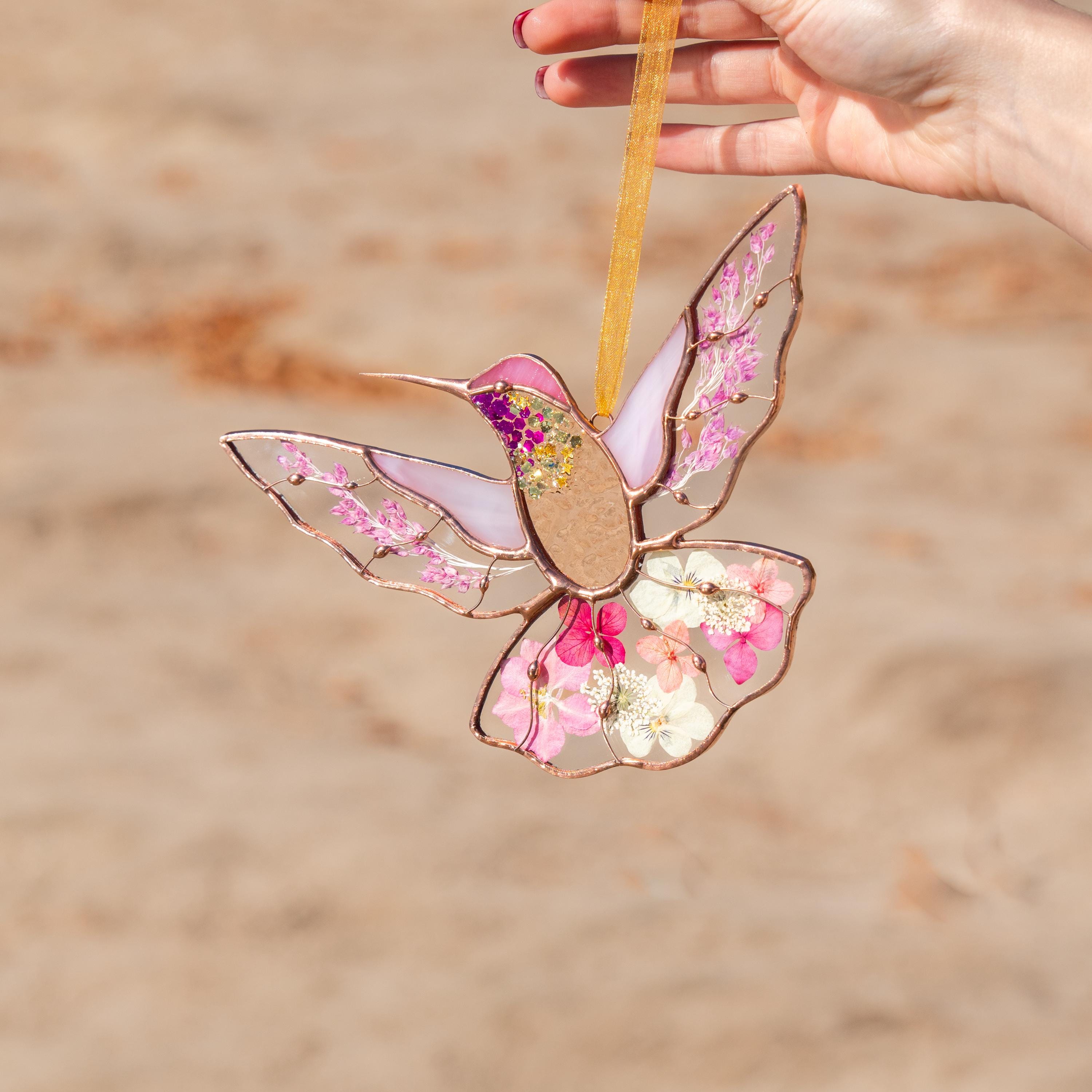Hummingbird Stained Glass Window Hangings - Mothers Day Gift