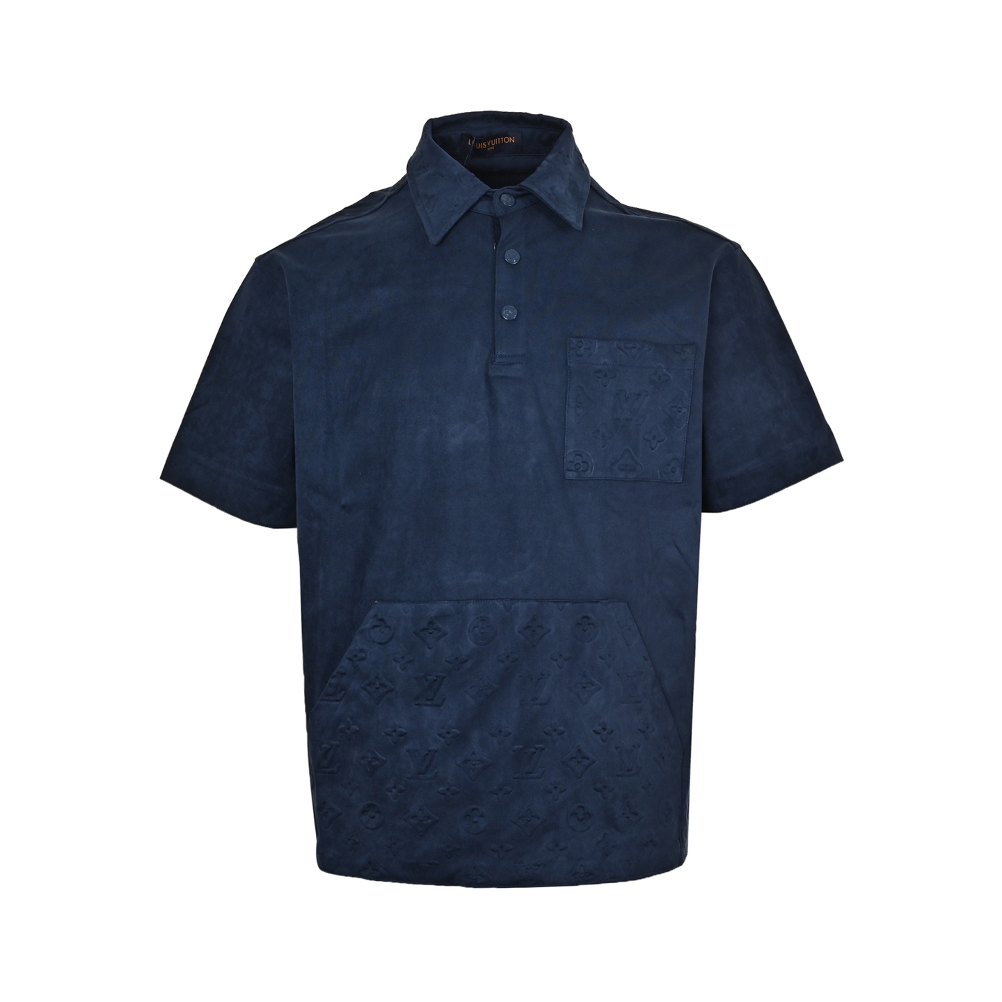 Louis Vuitton Pocket Monochrome Suede Shirt Short Sleeve