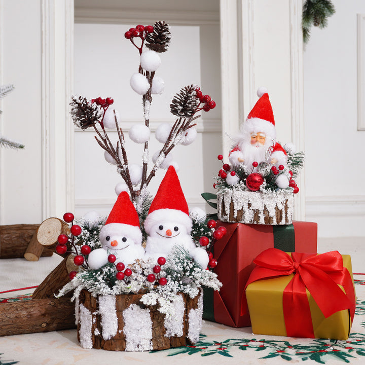 🎄New Christmas Decorations❄️Snowman Santa Claus Doll Ornament