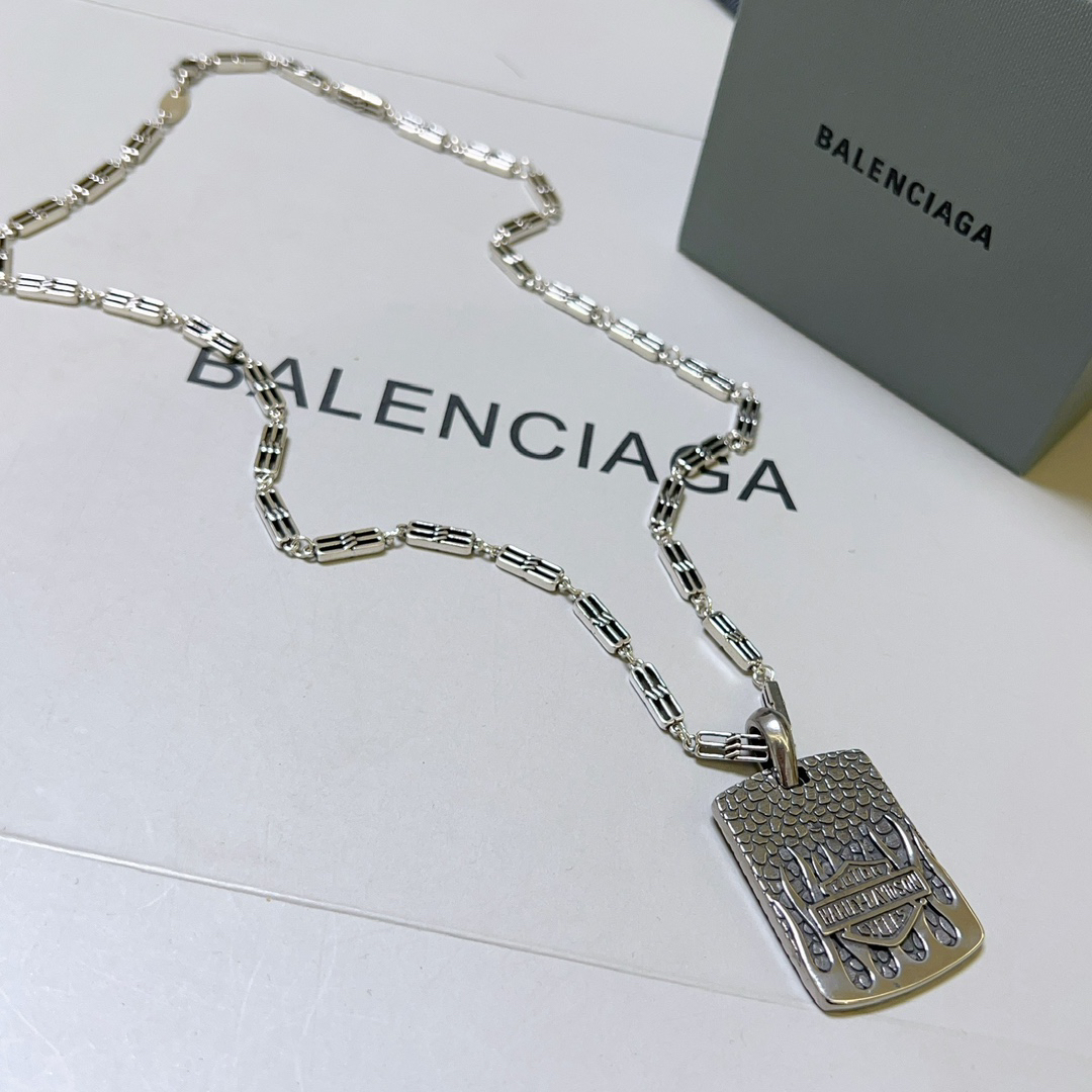 Balenciaga Fireworks Square Chain Vintage Necklace