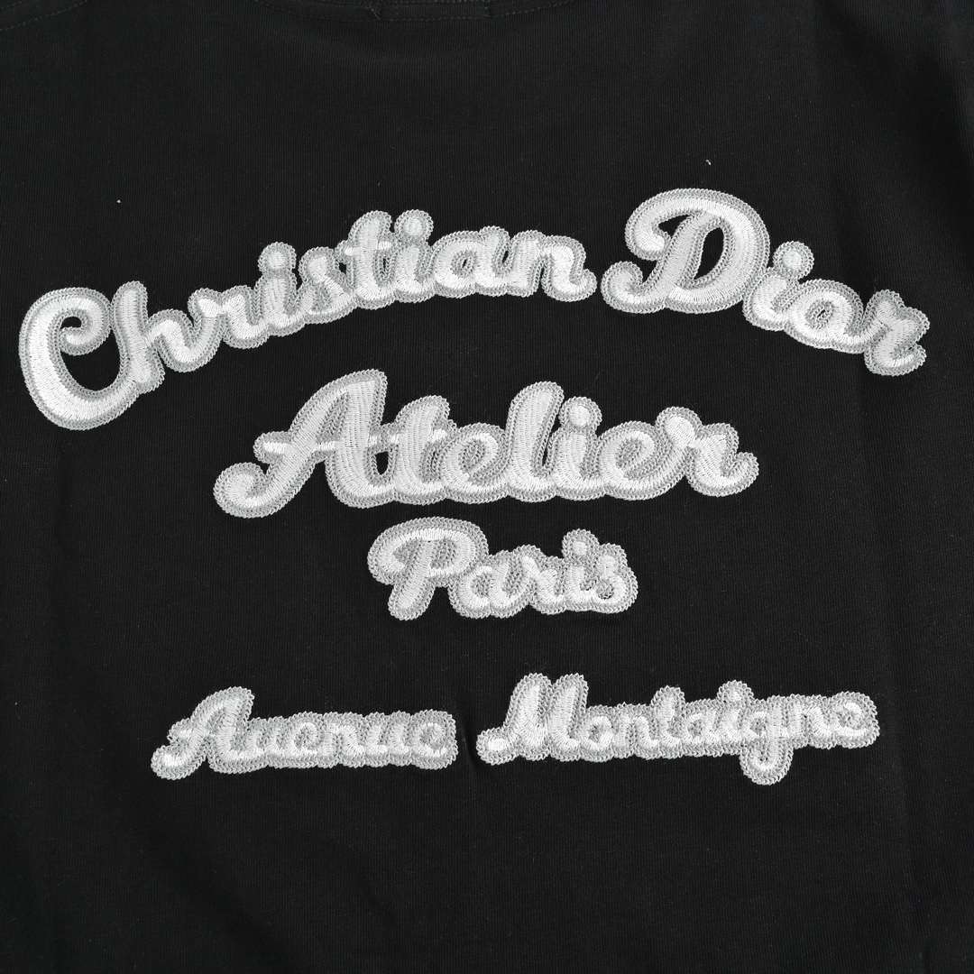 Dior 23ss pocket signature embroidered short sleeve