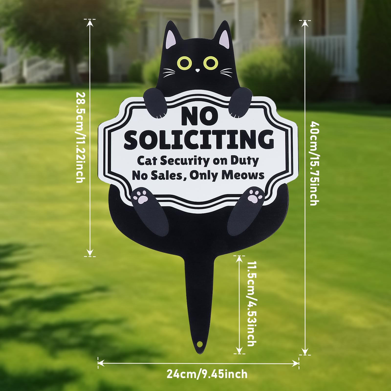 No Soliciting Sign for House, 9.45 Inch x 15.75 Inch