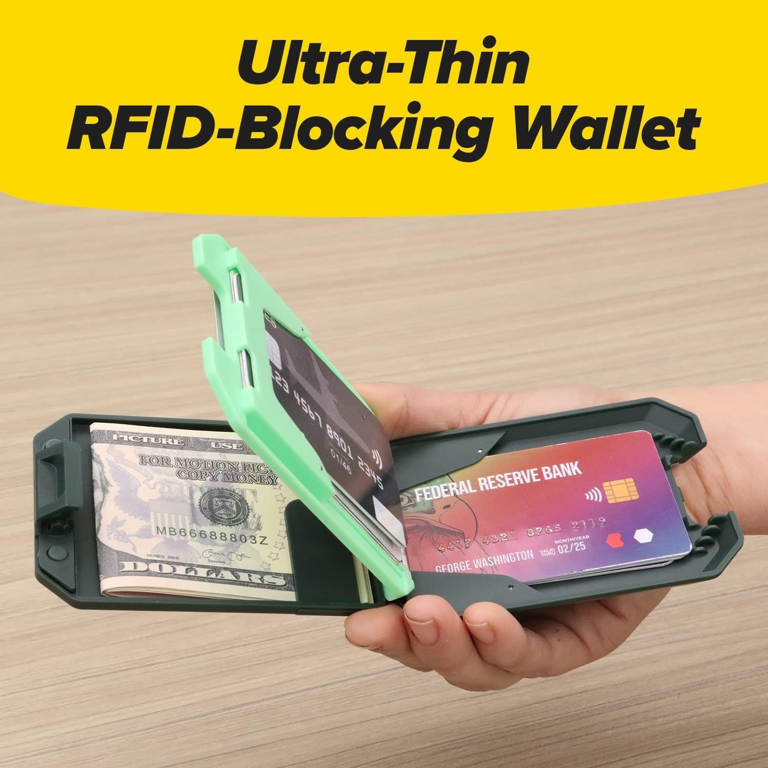 The same design as the TV! Ultra-thin aluminum case anti-theft wallet 💳 Press once to open, defeating electronic thieves in an instant!