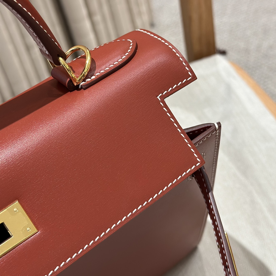 Hermès Kelly 36Brique Handbag (Handmade to Order)