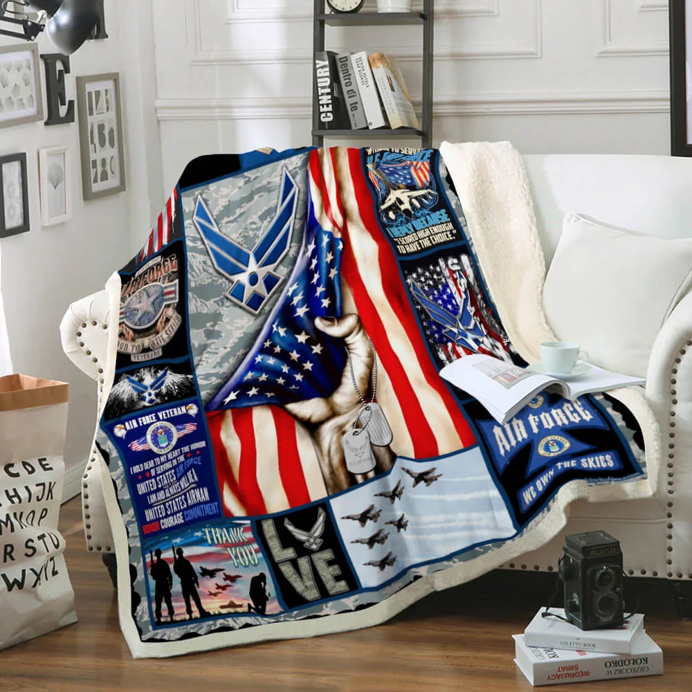 Air Force Veteran. United Sates Air Force Sofa Throw Blanket