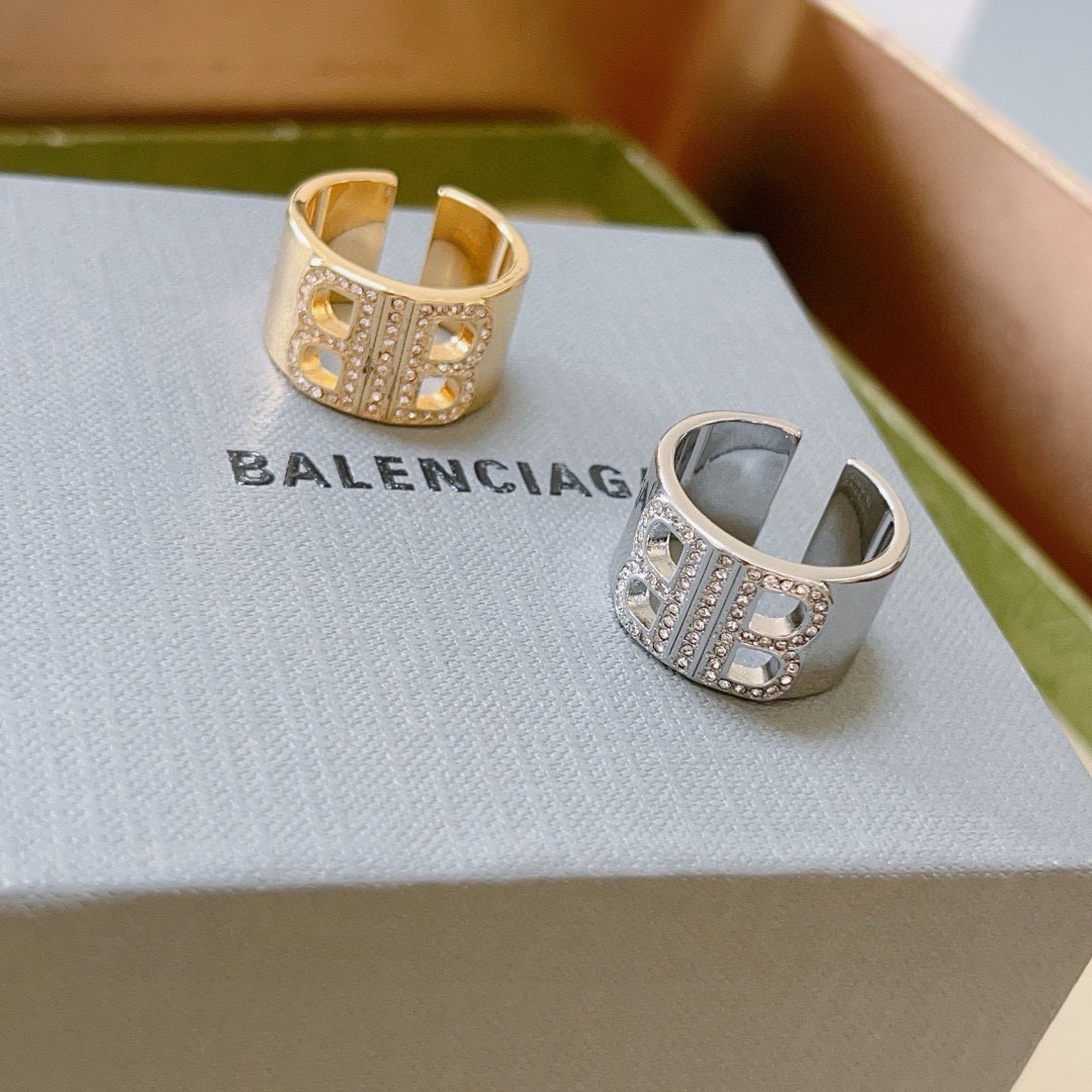 Balenciaga Hollow Diamond Ring
