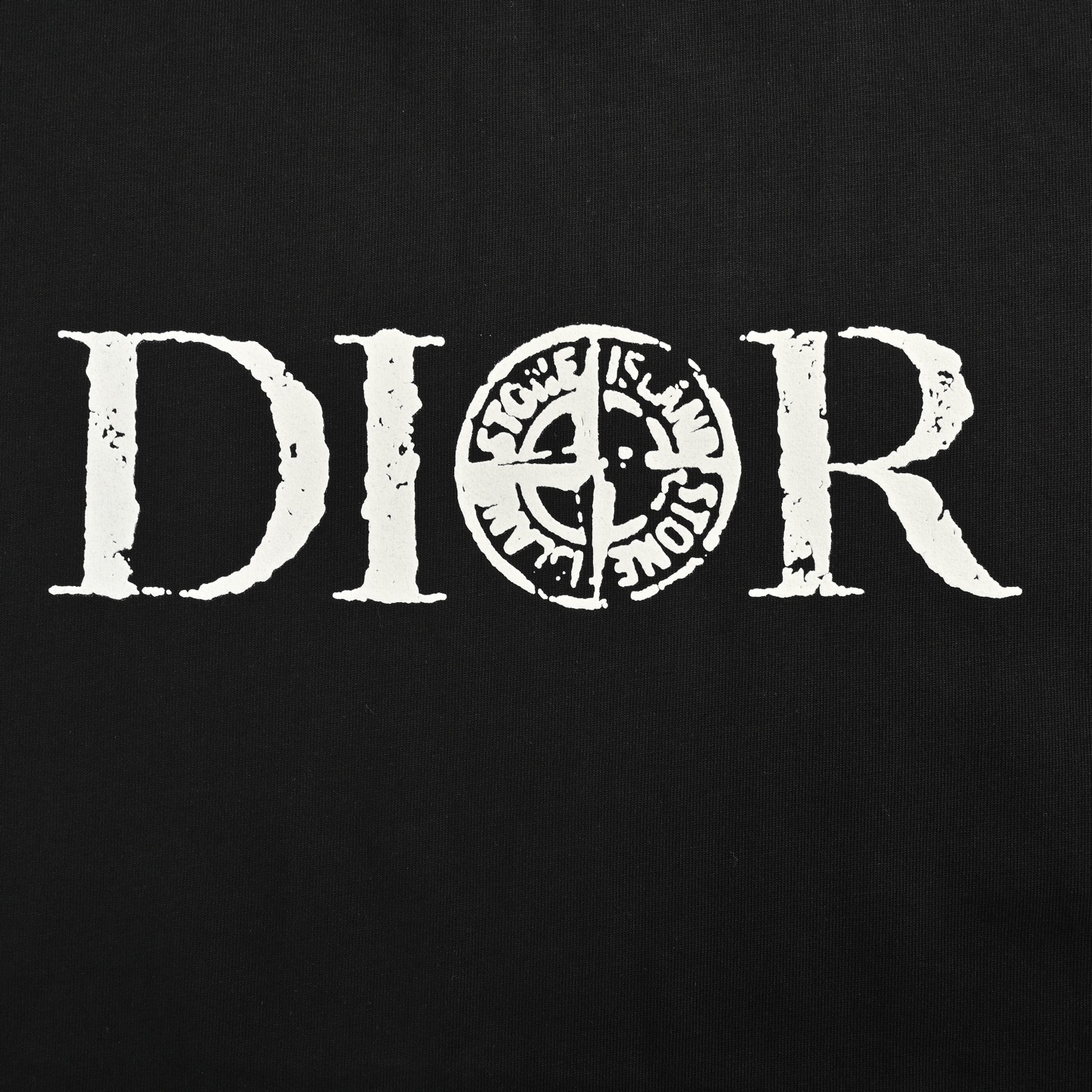 Dior 25ss Stone Island joint mottled letter logo printed short sleeves