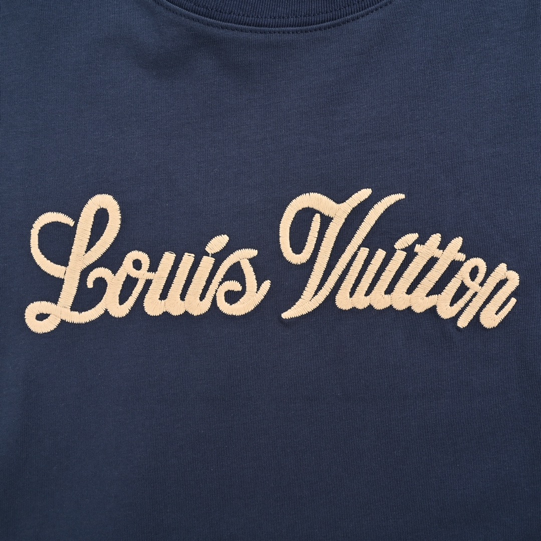 Louis Vuitton 23ss 1854 signature letter embroidered short sleeve
