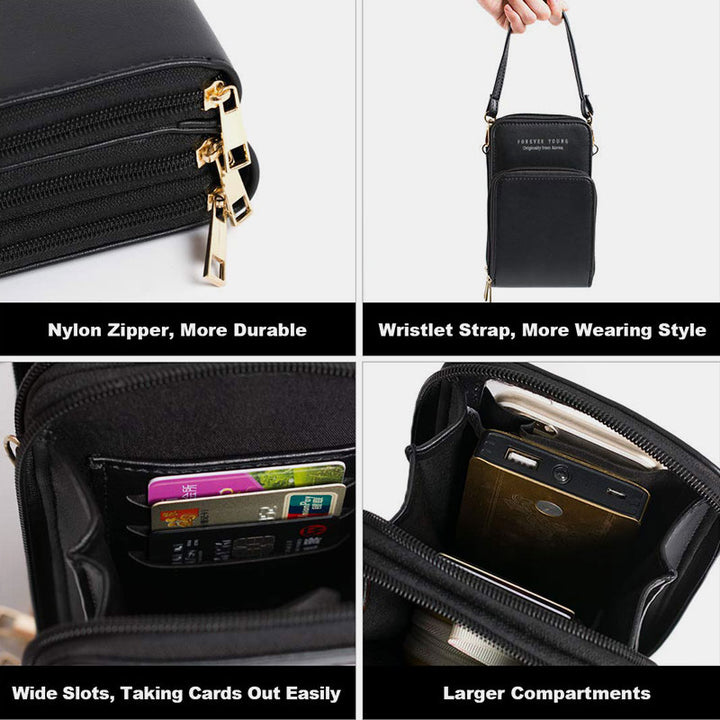 (Last Day Flash Sale-50% OFF)Multi-Compartment Phone Purse With Clear Window-Buy 2 FREE SHIPPING