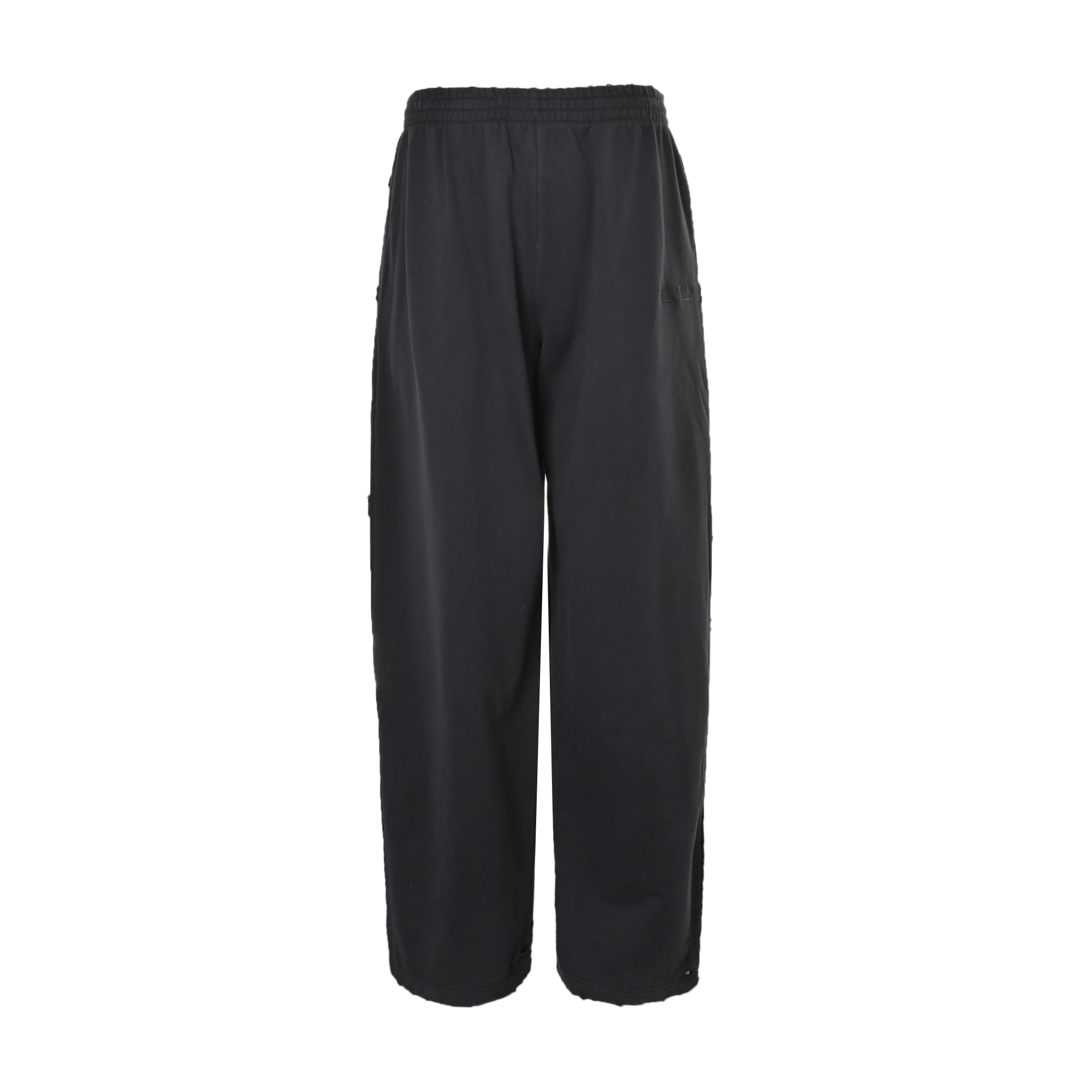 Balenciaga 25ss heavy batik washed embroidered wide-leg trousers