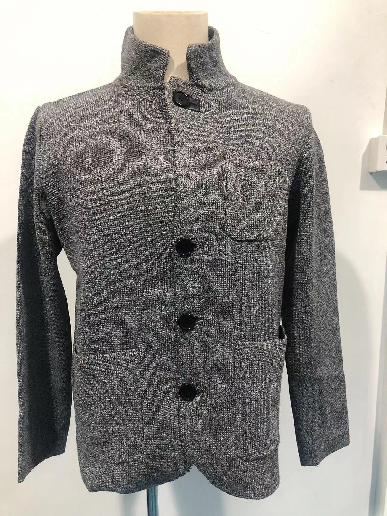 (🎁2024 New Year Hot Sale🎁)MEN'S RETRO GREY KNITTED JACKET