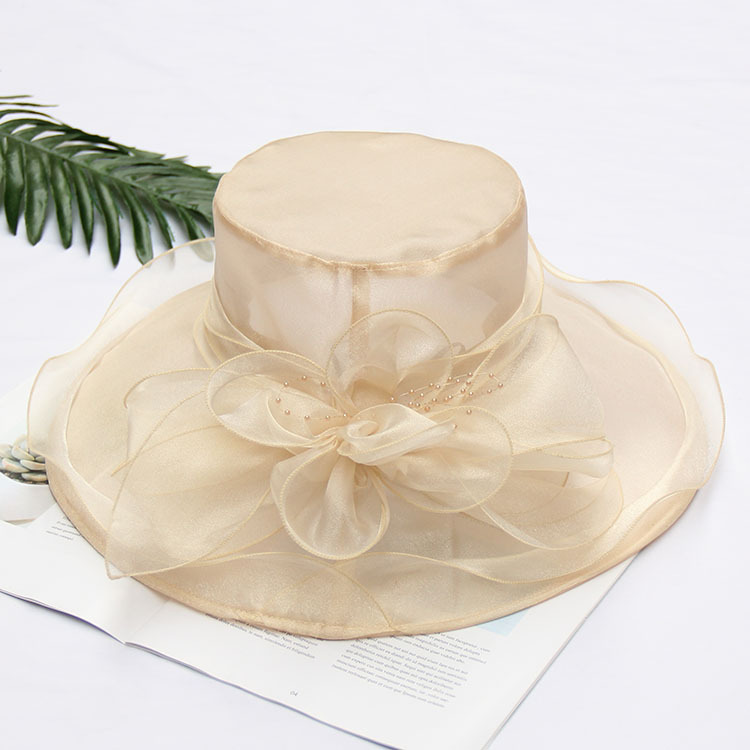 (🔥Last Day Promotion-SAVE 50% OFF)-Elegant Lady Wide Brim Flower Sun Hat - BUY 2 GET 10% OFF