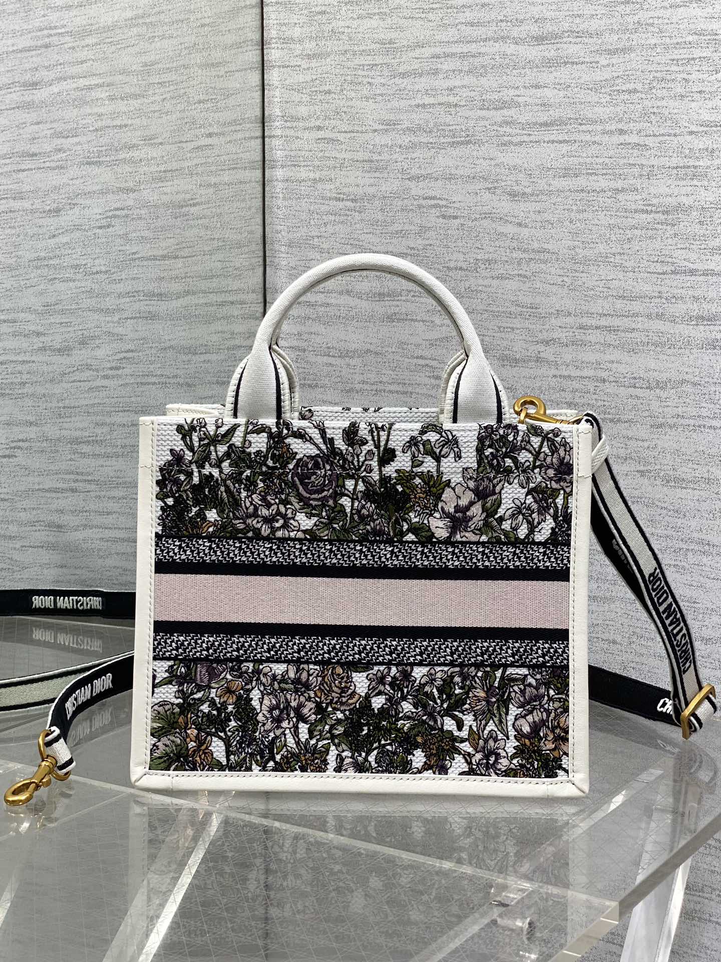 Dior Embroidered Tote Small