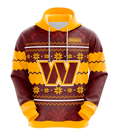 WASHINGTON COMMANDERS 3D HOODIE XMAS01
