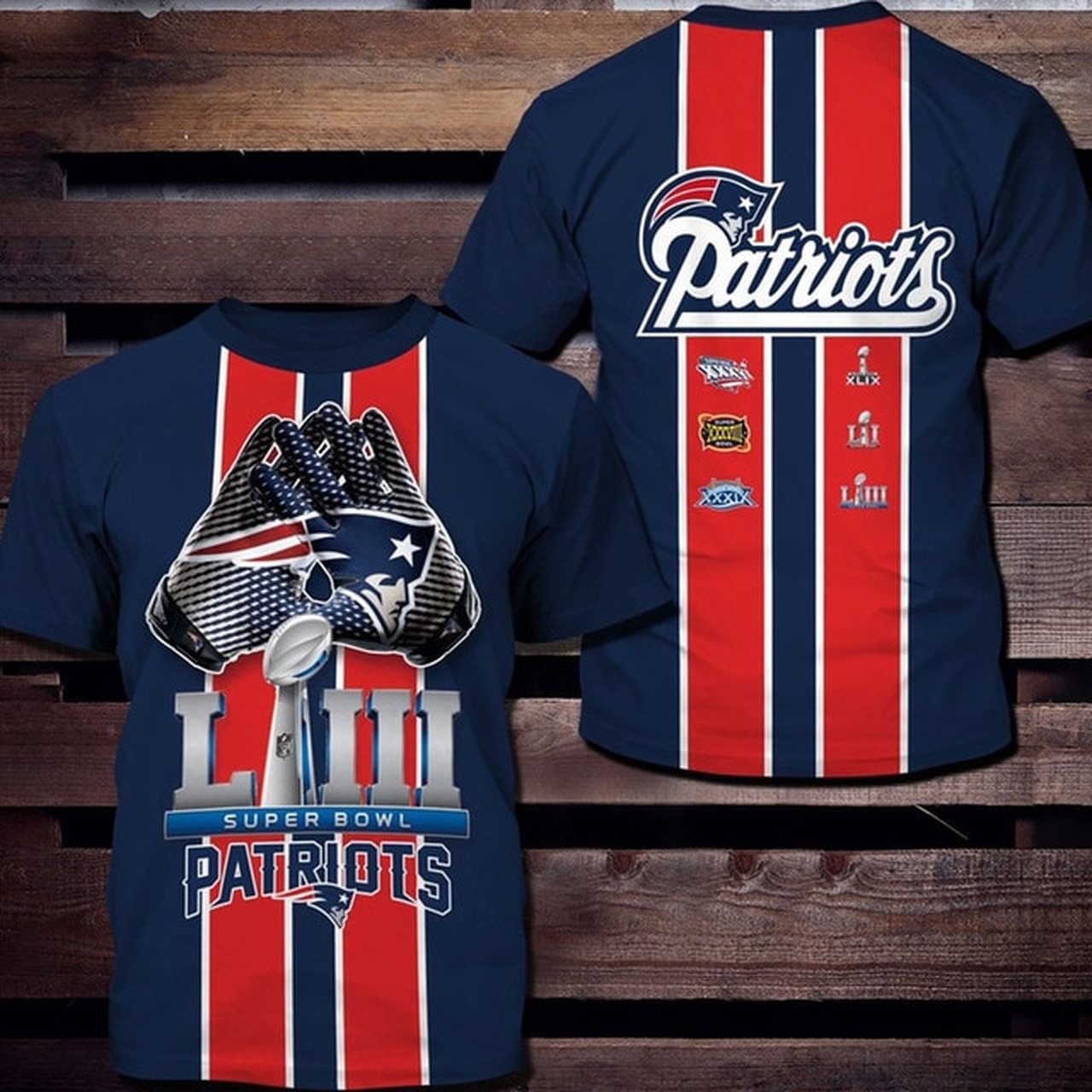 NEW ENGLAND PATRIOTS 3D HOODIE NNEP019