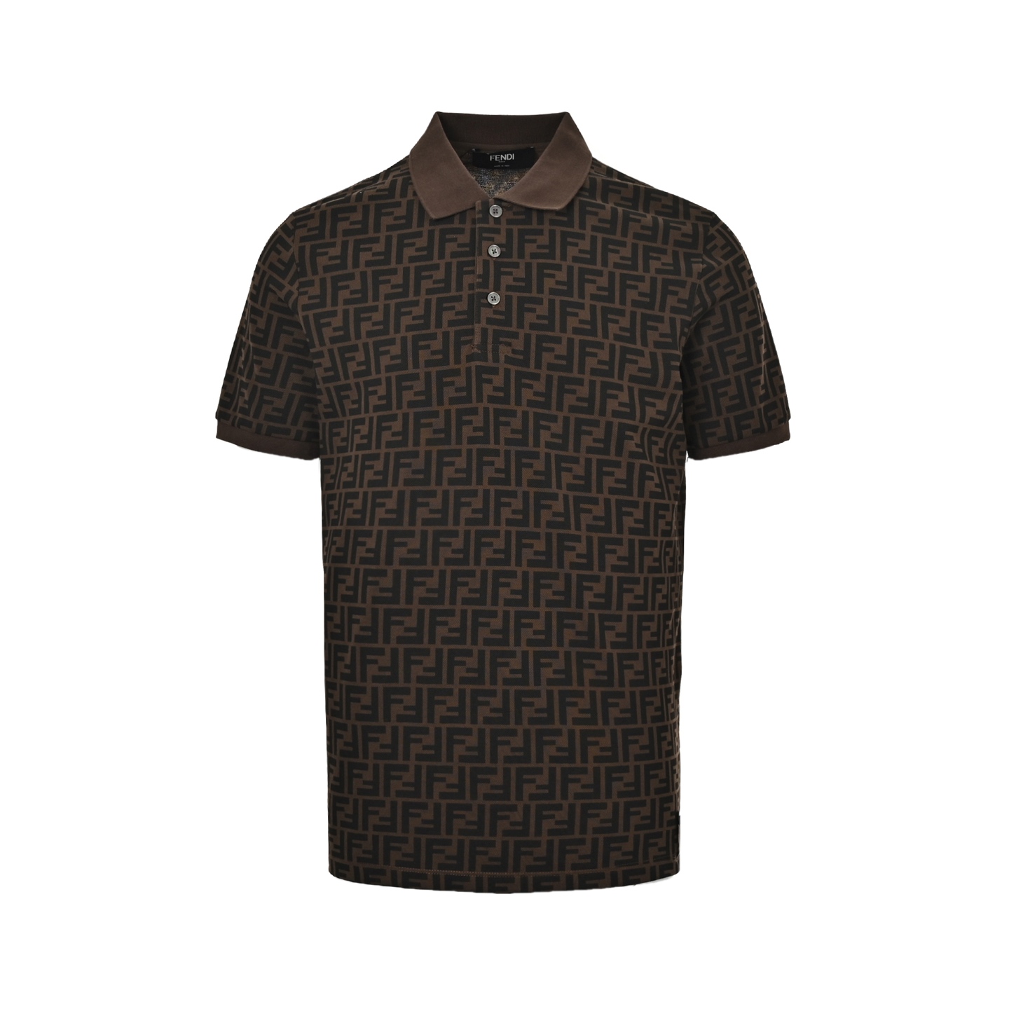 Fendi Double F full print Polo short sleeve