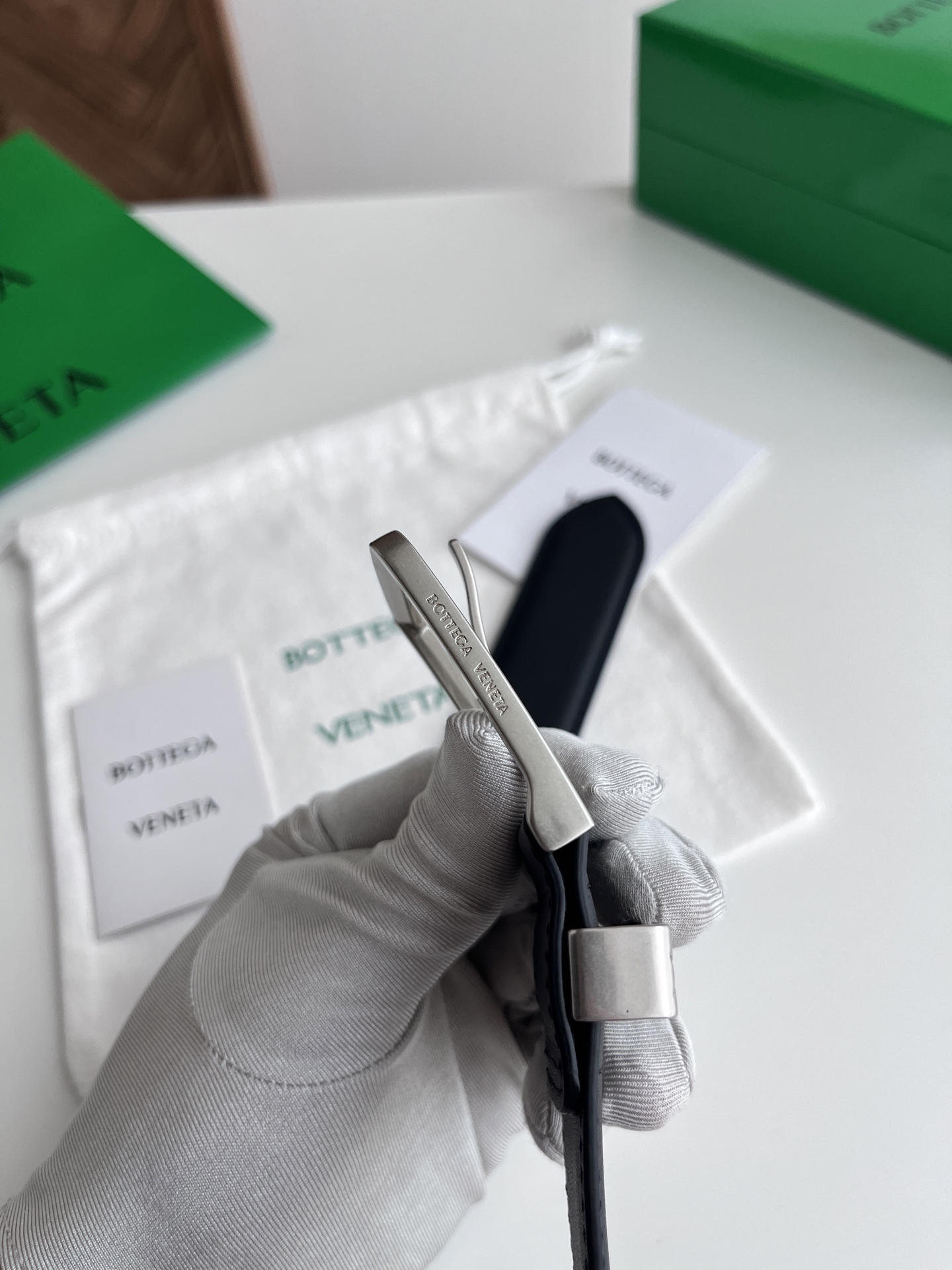 Bottega Veneta pin buckle cowhide double-sided belt 3.5cm wide