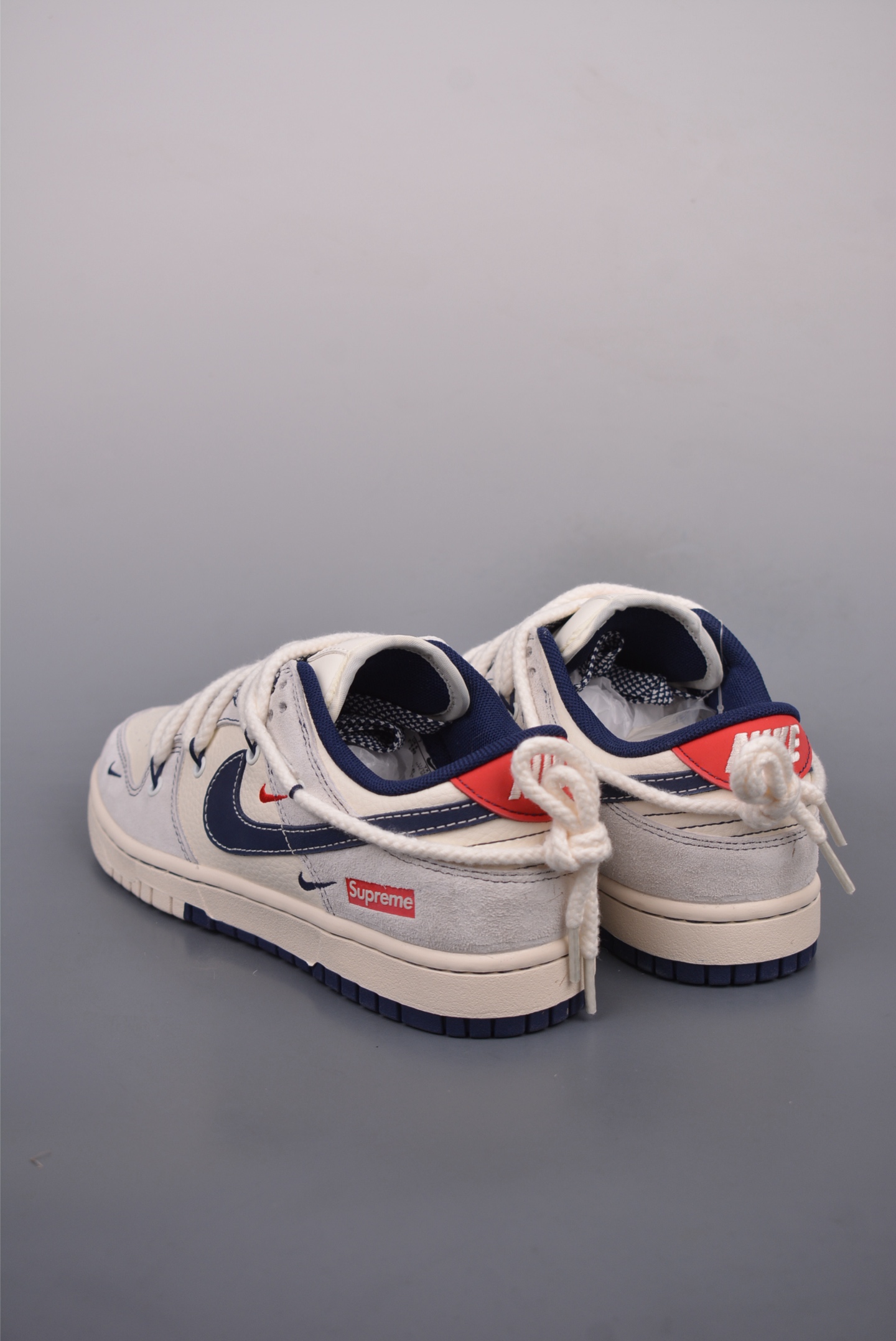 Supreme x Nike By You SB Dunk Low Retro SP Shoes Beige Blue YX5066-235