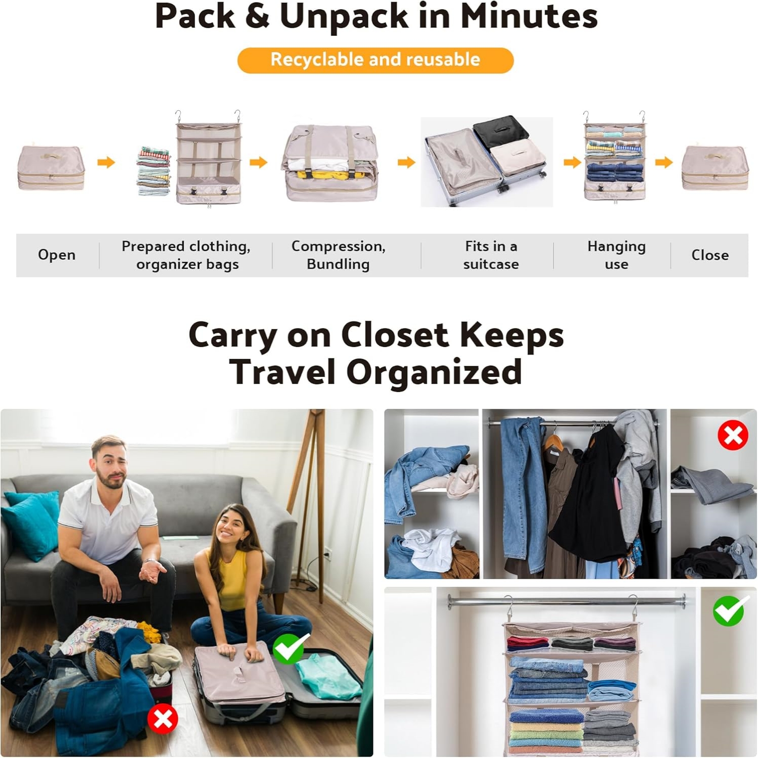 ON SALE🔥Protable Hanging Travel Shelf Bag