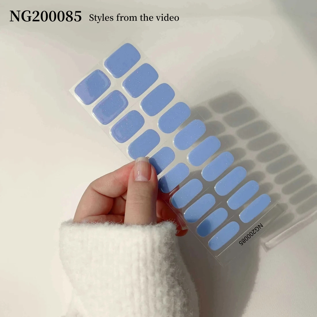 HOT SALE🔥Semicured UV Gel Nail Sticker Kit, Set Of 20-22 Pcs Nail Wraps