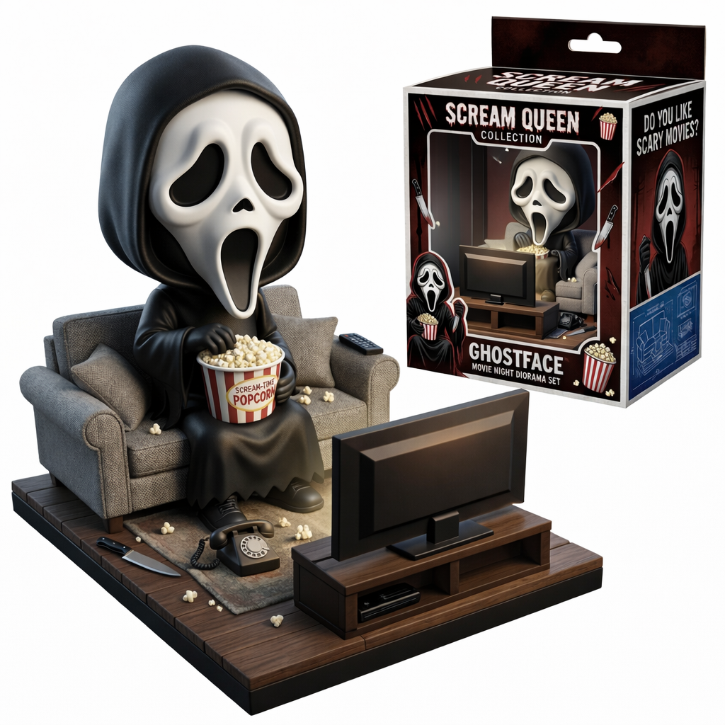 Ghostface Scream Movie Night Diorama Set - Limited Edition 🔪🍿