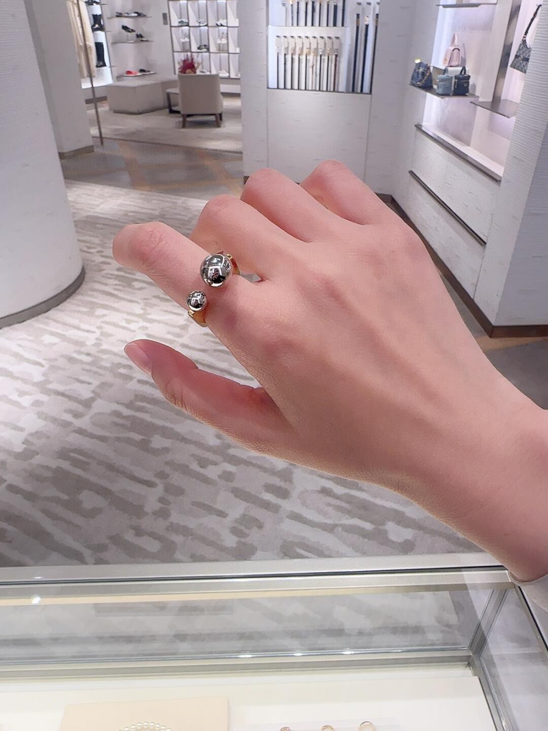 Dior Silver Bead Ring