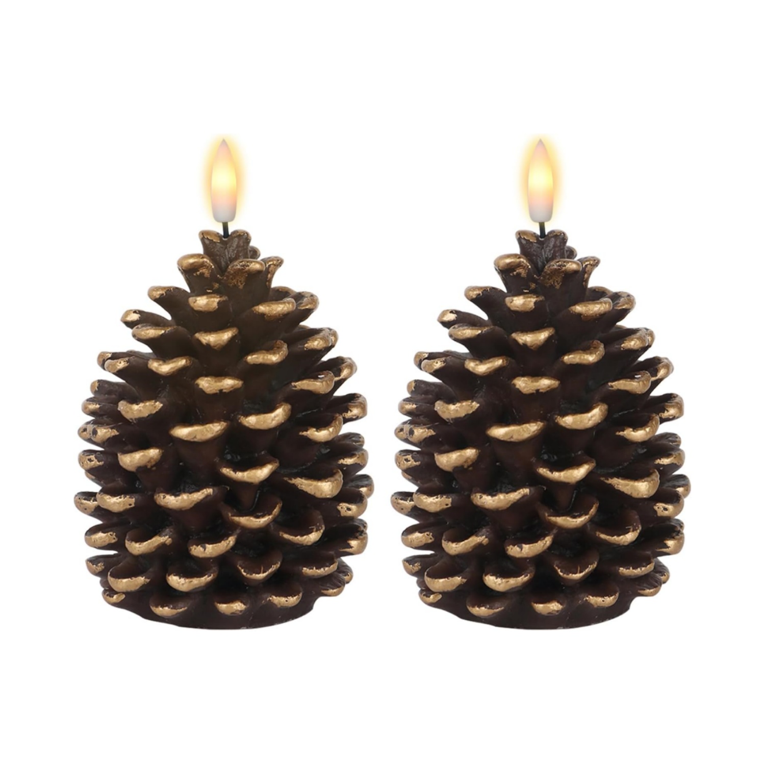 🎅2024 Christmas Promos🔥Flameless Pinecone Candles Battery Operated with 6 Hour Timer