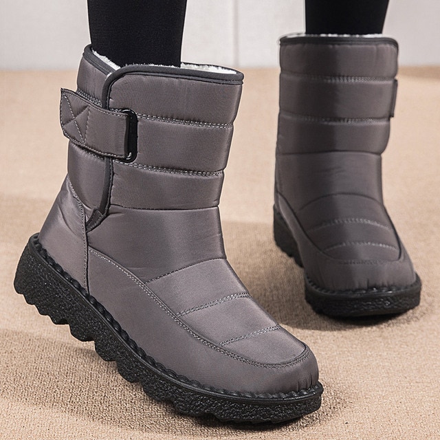 Casual Watarproof Platform Heels Botas Mujer