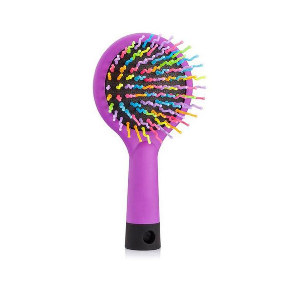 Luna Portable Volume Rainbow Detangling Hair Comb with Mirror