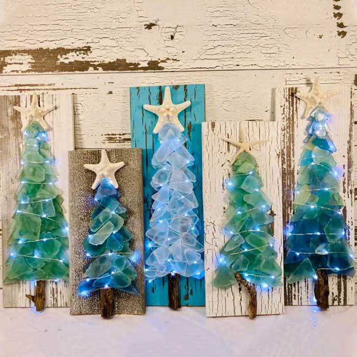 🔥 Last Day 70%OFF🔥DIY Sea Glass Christmas Tree🌊🌲