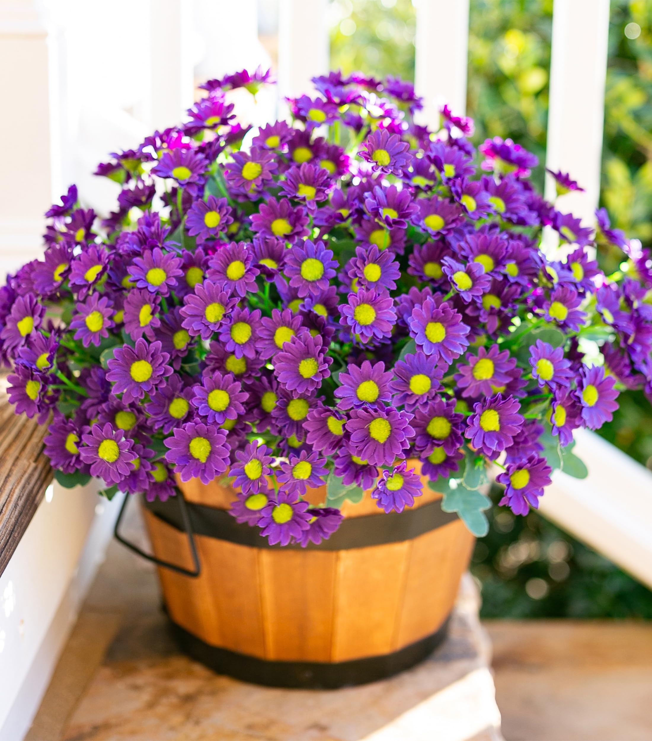 💥ON SALE💥Artificial Mums Silk Flowers for Fall Outdoor Decoration-UV resistant, Waterproof, Windproof