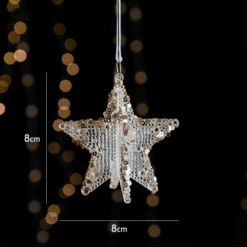🎅2024 Christmas Promos🔥Christmas decorations sequins acrylic transparent pendant