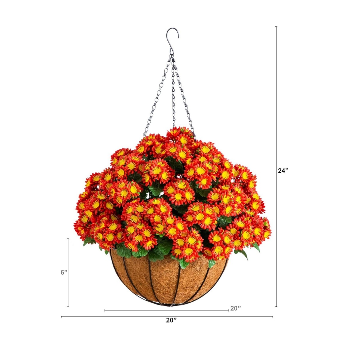 💥Last Day 49% OFF💥UV Resistant Artificial Chrysanthemum Hanging Basket