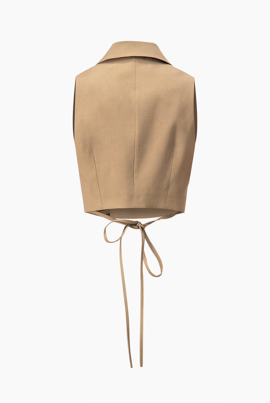 Chaleco cruzado liso con cinta