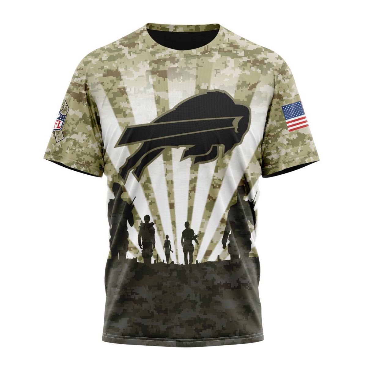 BUFFALO BILLS 3D HOODIE HONOR VETERANS