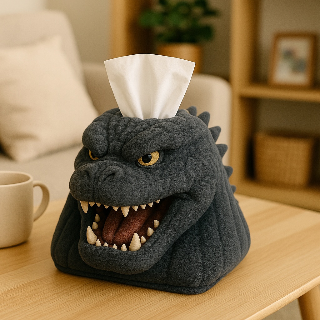 Godzilla Plush Tissue Box