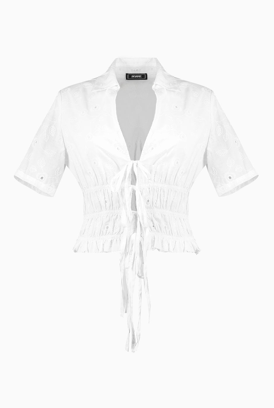 Blusa de manga corta y cintas