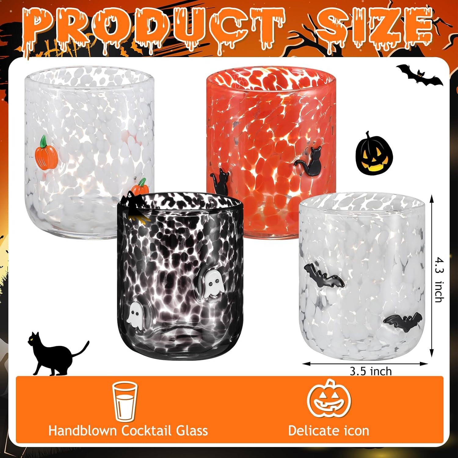 🏆Flash Sale⚡Halloween Icon Glass Cups