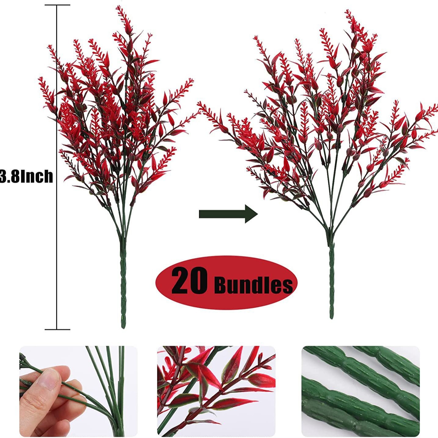 🏆Flash Sale⚡Artificial Outdoor Sunset Lavender Flowers - UV resistant, Waterproof, Windproof